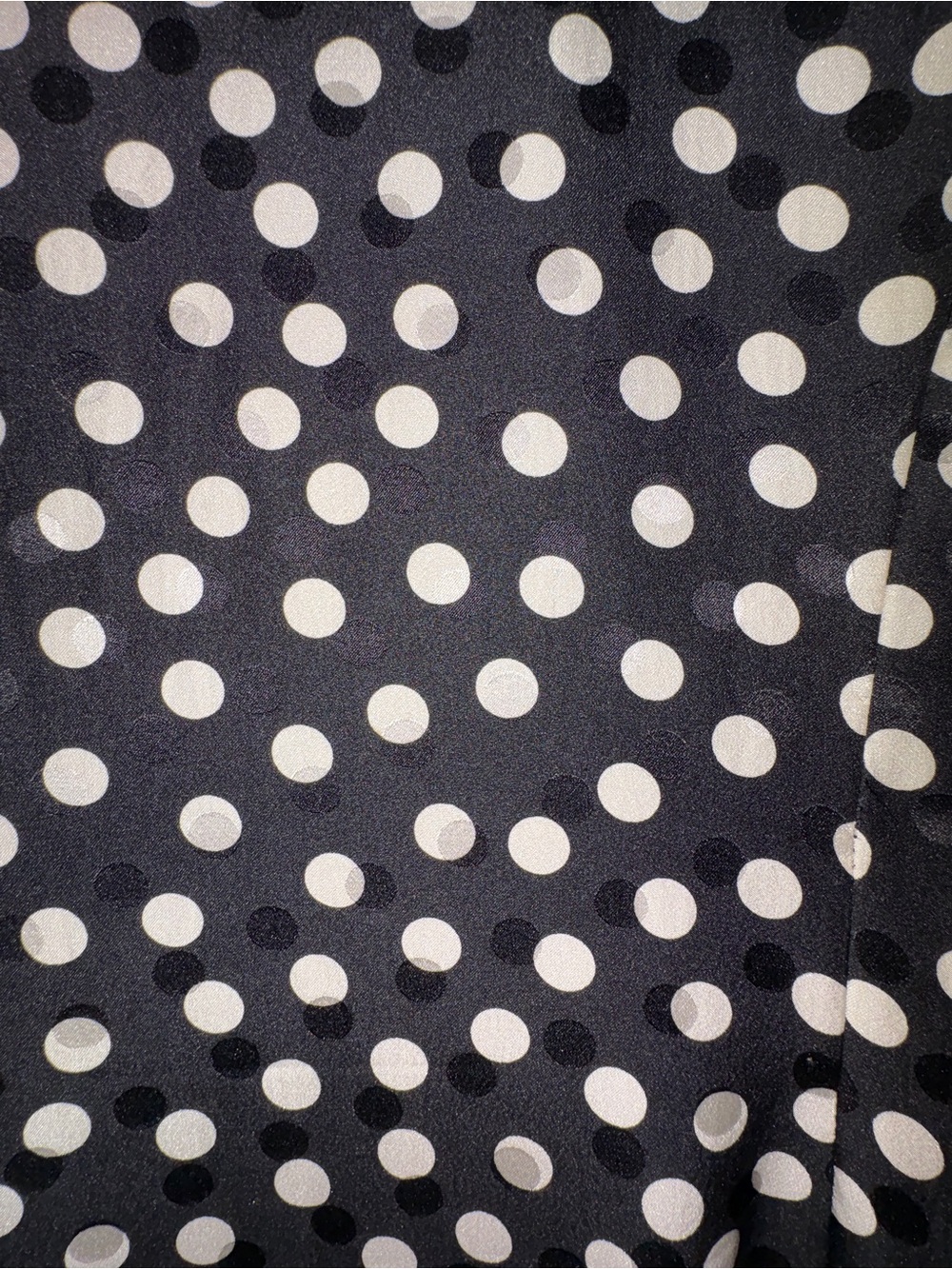 Adrianna Papell Black Sheath Dress with White Polka Dots - Picture 2 of 7